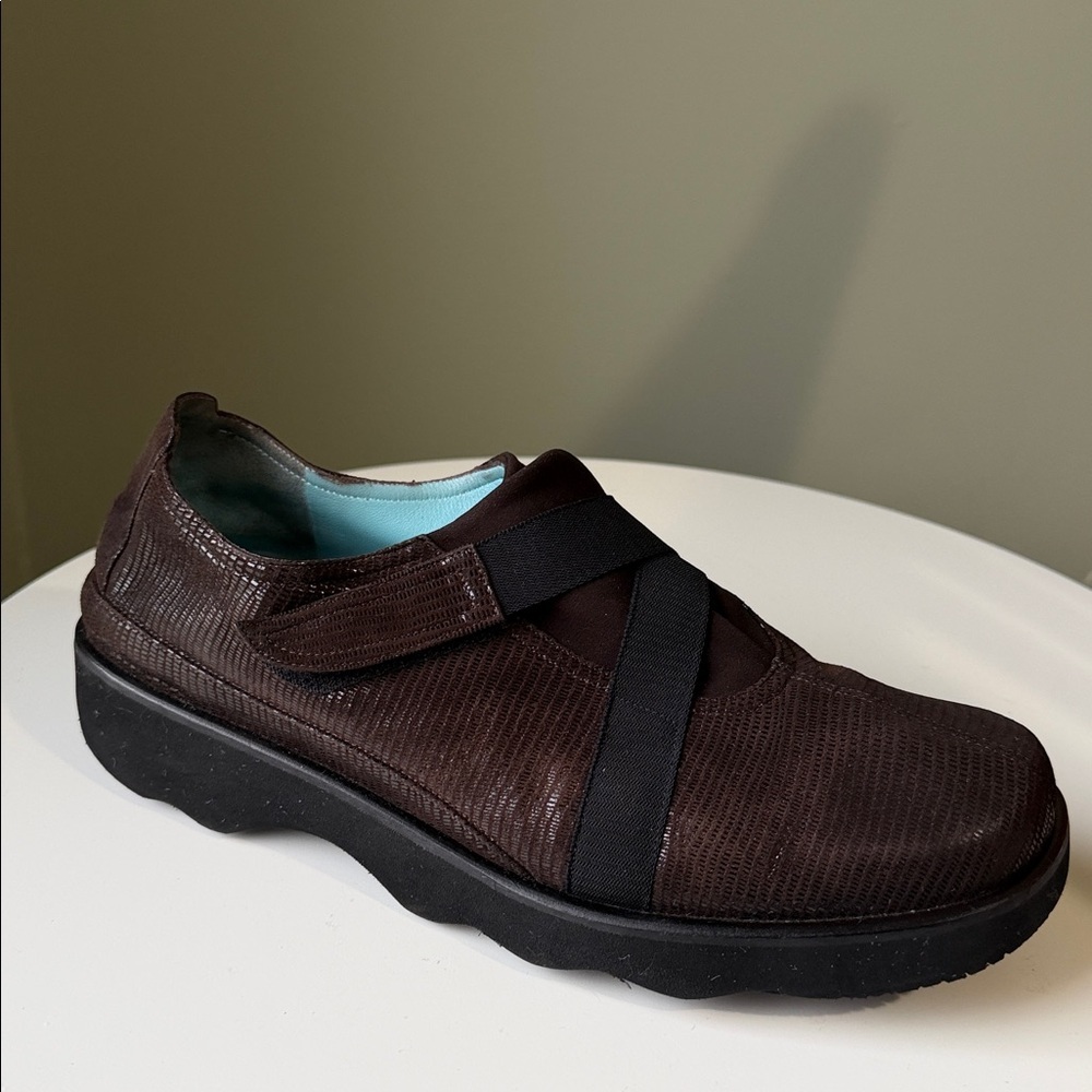 Thierry Rabotin Lena walking shoes in a brown snakeskin finish Walking Comfort